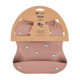 PETITE&MARS Silicone bib Take&Match - Blue Helicopters