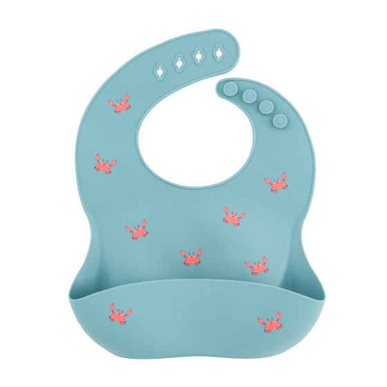 Petite&Mars - Take&Match - Bavoir avec récupérateur en silicone Petite & Mars
