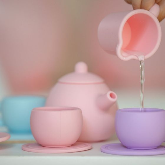 Petitkids Service à thé en silicone - Jeu d'imitation Petikids