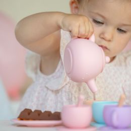 Petitkids Service à thé en silicone - Jeu d'imitation Petikids