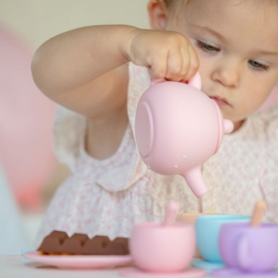 Petitkids Service à thé en silicone - Jeu d'imitation Petikids