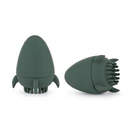 Petite&Mars - Splashy Rocket - Jouet de bain fusée en silicone, facile à nettoyer 6+ Petite & Mars