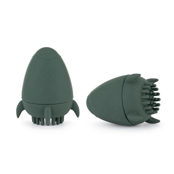 Petite&Mars - Splashy Rocket - Silicone toy with shower brush Splashy Rocket 6m+