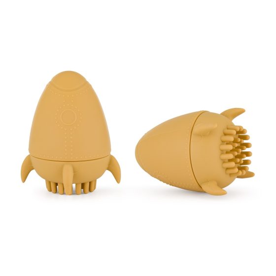 Petite&Mars - Splashy Rocket - Jouet de bain fusée en silicone, facile à nettoyer 6+ Petite & Mars