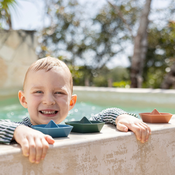 Petite&Mars - Jouet de bain - 4 Bateaux Origami 6+ Petite & Mars