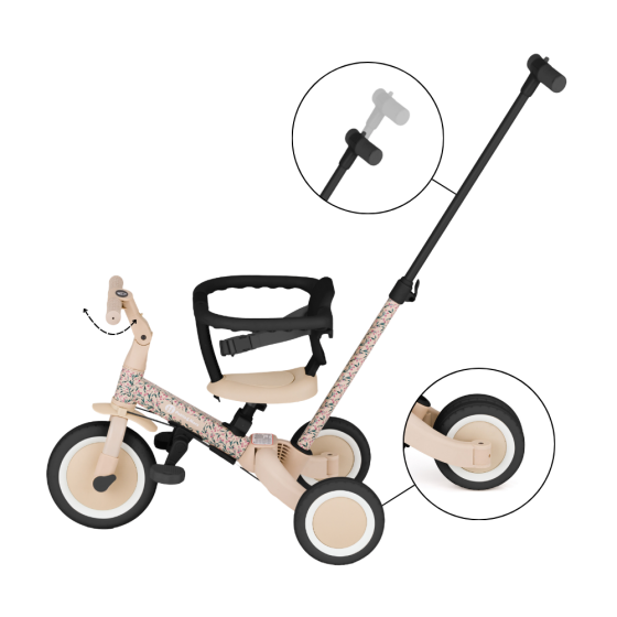 Petite&Mars - Turbo - Tricycle Enfant Multifonctionnel 5en1