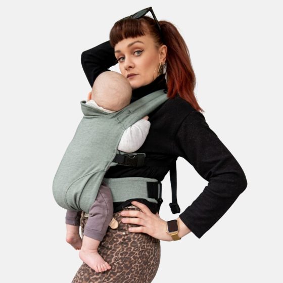 Guizy Vert Brocéliande - Porte-bébé physiologique dès la naissance