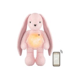 My Hummy Lapin - Peluche Sonore à Bruits Blancs et Veilleuse | Aide au Sommeil Bébé - Pink - 7 en 1