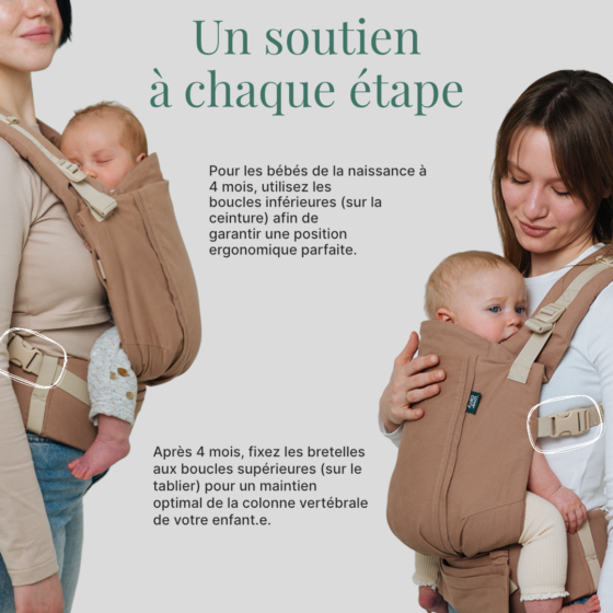 Love and Carry ONE EVO Pecan - Newborn ergonomic baby carrier