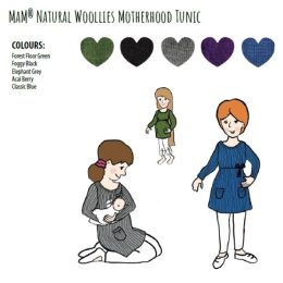 MaM Natural Woollies MotherHood Tunic - Tunique en laine femme - Classic Blue