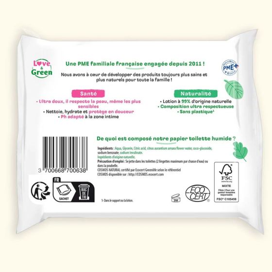 Wipes are hypoallergenic 0% Love and Green Love and Green