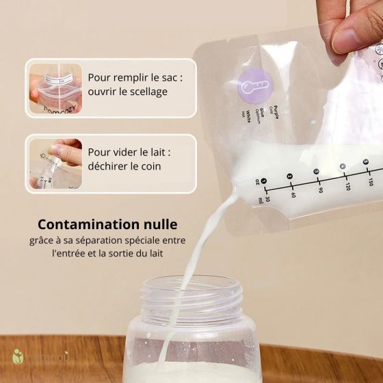 Momcozy Sacs de conservation de lait maternel jetables x120 Momcosy