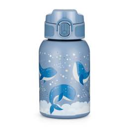 Petite&Mars - Gourde isotherme en acier inoxydable avec paille 350 ml