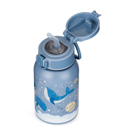 Petite&Mars - Gourde isotherme en acier inoxydable avec paille 350 ml