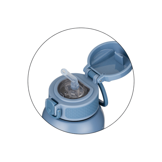 Petite&Mars - Gourde isotherme en acier inoxydable avec paille 350 ml
