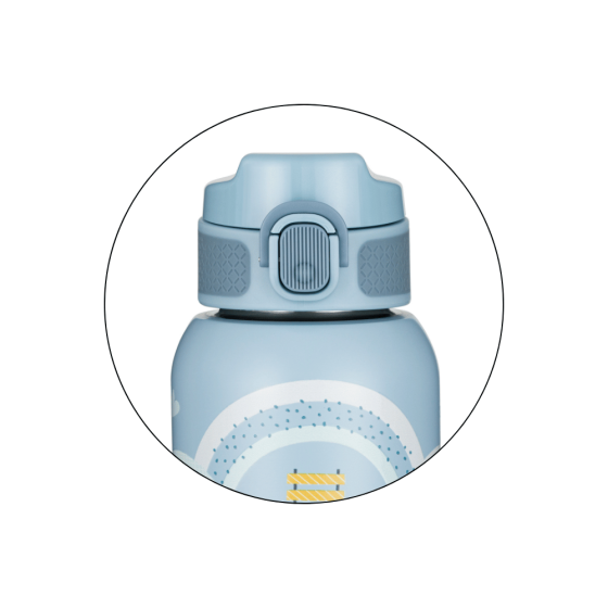 Petite&Mars - Gourde isotherme en acier inoxydable avec paille 350 ml