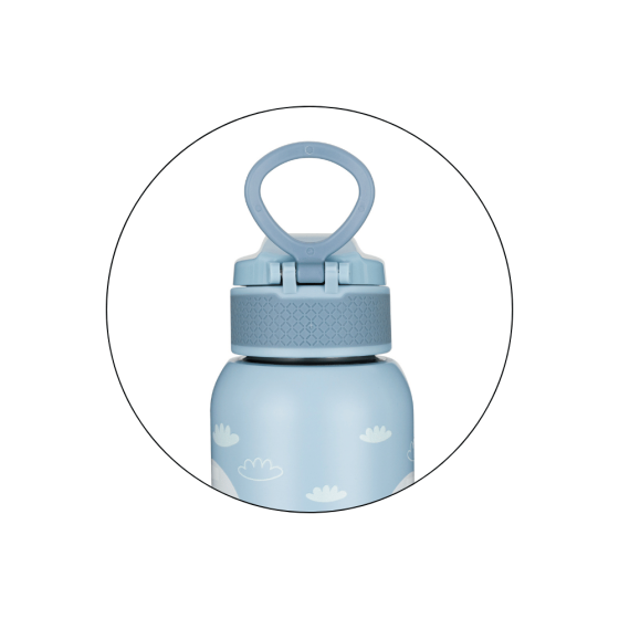 Petite&Mars - Gourde isotherme en acier inoxydable avec paille 350 ml