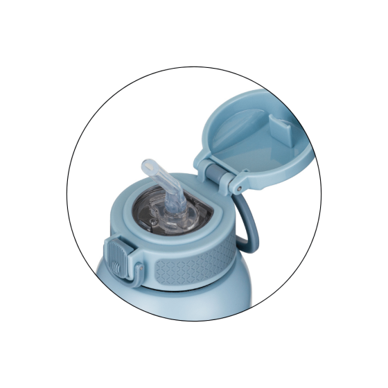 Petite&Mars - Gourde isotherme en acier inoxydable avec paille 350 ml