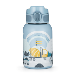 Stainless steel water bottle with straw 350 ml