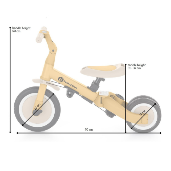 Petite & Mars - Turbo Plus -  Multifunctional tricycle 5in1