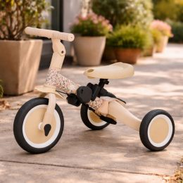 Petite&Mars - Turbo - Tricycle Enfant Multifonctionnel 5en1 - Série Limitée Pink Meadow