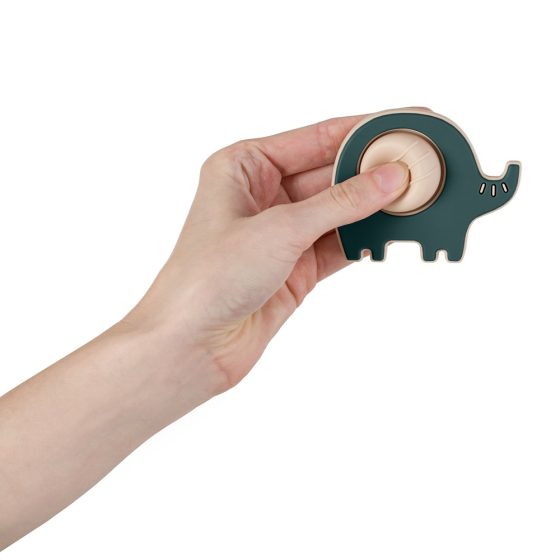 Petite&Mars - Silicone pop up teether Elephant Edwin 6m+