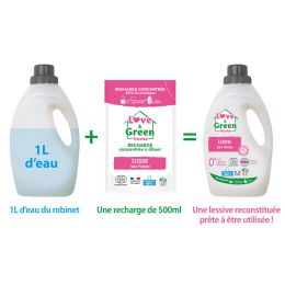Love and Green Lessive écologique sans Parfum - 1,5L