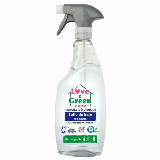 Love and Green Ecological anti-limescale bathroom cleaner with household vinegar Love and Green