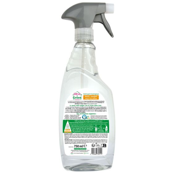 Love and Green Ecological Multi-Purpose Cleaner Orange Blossom Scent with Baking Soda - 750ml Love and Green
