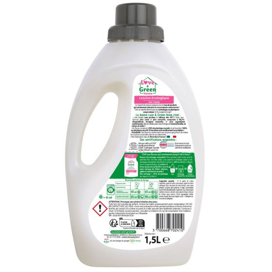 Love and Green Ecological laundry detergent without perfume - 1.5L Love and Green