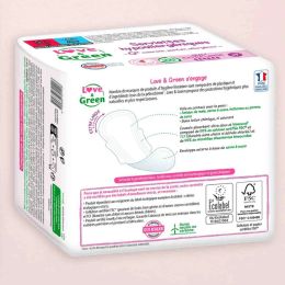 Love and Green Serviettes hygiéniques Hypoallergéniques Nuit Extra Large x9 Love and Green