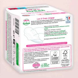 Love and Green Serviettes hygiéniques Normal Hypoallergéniques x14 Love and Green