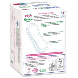 Love and Green Serviettes Hygiéniques Maxi Nuit Hypoallergéniques x12 Love and Green