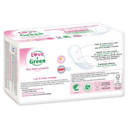 Love and Green Serviettes Écologiques pour Fuites Urinaires NORMAL x12 Love and Green