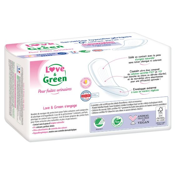 Love & Green Towels Incontinence Night Hypoallergenic x12 Love and Green