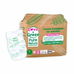 Love and Green, couches hypoallergéniques, Pure Nature, Taille 4 x 38 Love and Green