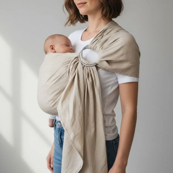 Storchenwiege RingSling en lin Storchenwiege baby carrier