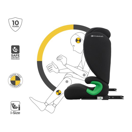 KinderKraft Siège auto JUNIOR FIX 2 PLUS i-Size 100 - 150 cm