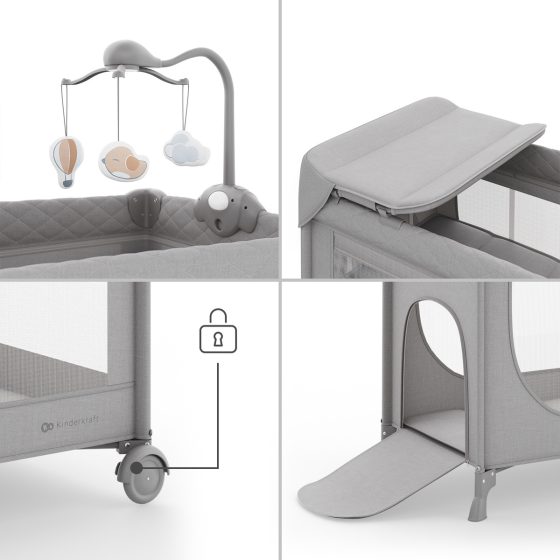 Kinderkraft Leody up - Travel Cot with accessories