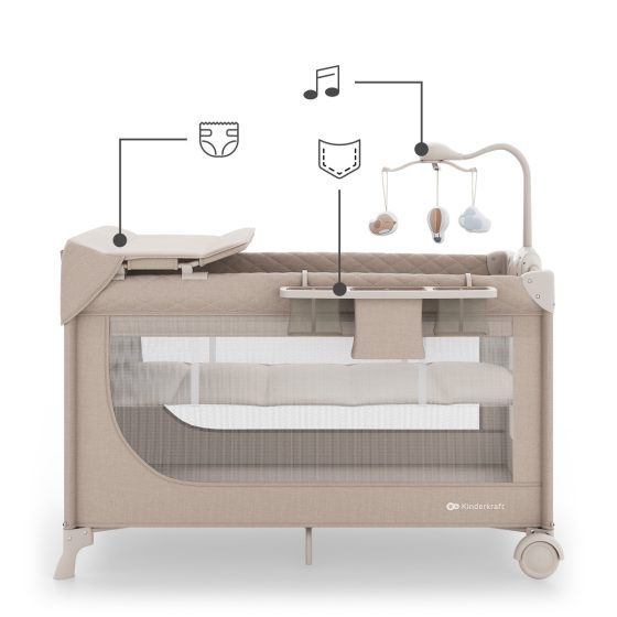 Kinderkraft Leody up - Travel Cot with accessories