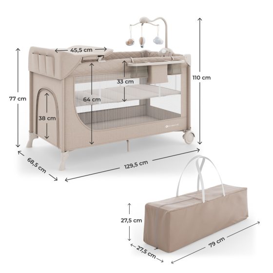 Kinderkraft Leody up - Travel Cot with accessories