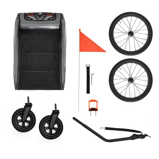 KinderKraft Nava Walk - 2 in 1 Bike Trailer for Kids + Stroller