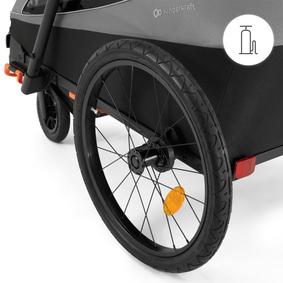 KinderKraft Nava Walk - 2en1 Remorque vélo enfant + Poussette Kinderkraft