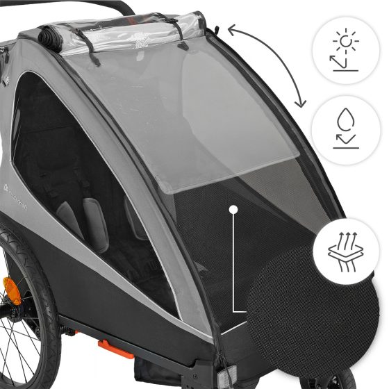 KinderKraft Nava Walk - 2 in 1 Bike Trailer for Kids + Stroller