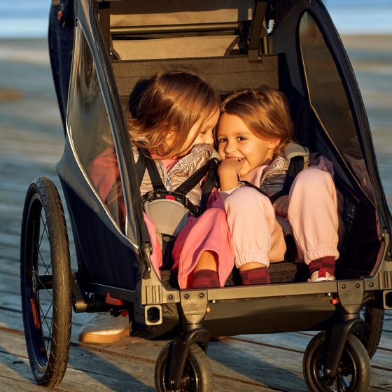 KinderKraft Nava Walk - 2 in 1 Bike Trailer for Kids + Stroller