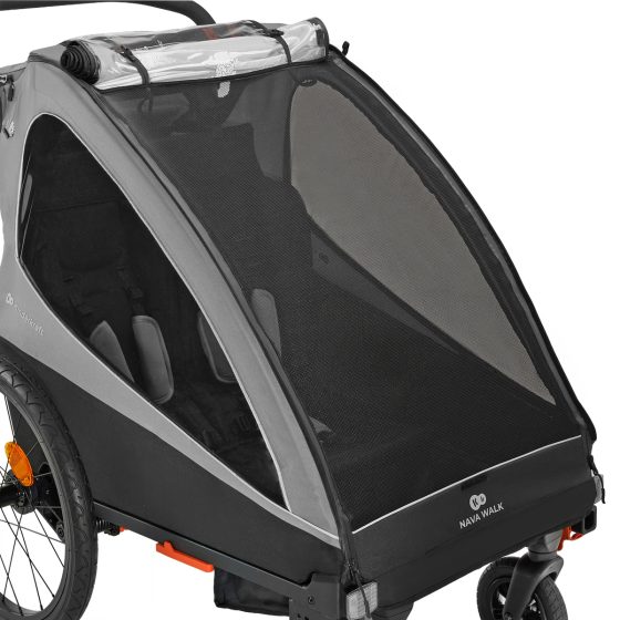 KinderKraft Nava Walk - 2en1 Remorque vélo enfant + Poussette Kinderkraft