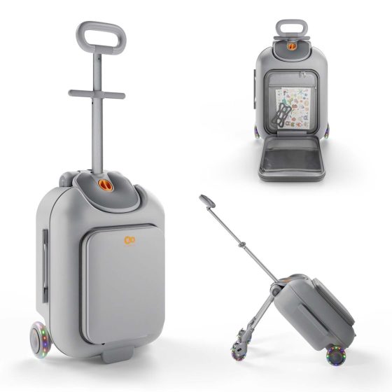 Kinderkraft CABBY 2-in-1 Ride-On Suitcase for Kids with Seat