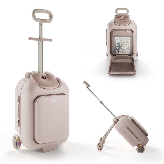 KinderKaft CABBY - Valise cabine enfant avec assise 2 en 1 Kinderkraft