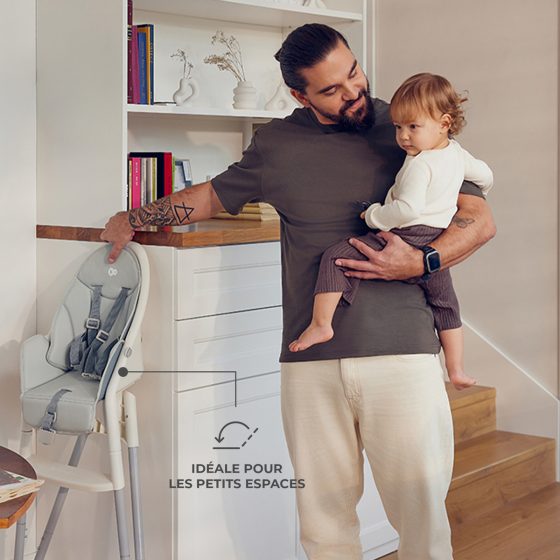 Kinderkraft DINNLY - Chaise haute pliable et évolutive