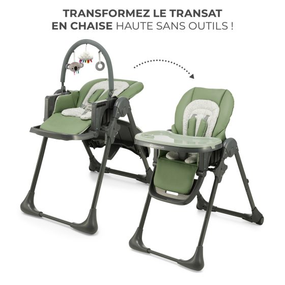 Kinderkraft TUMMIE Chaise haute pliable + transat 2en1 Kinderkraft